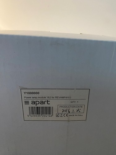 Apart audio y1000000 power amp - apart,